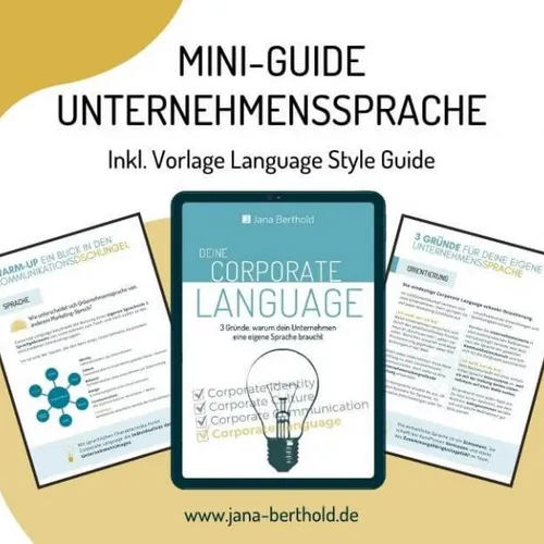Mini-Guide zur Corporate Language von Jana Berthold